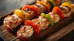 Merluza y langostino Brochetas  2 uni de 150 gr c/u