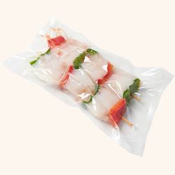 Rape con langostino Brochetas . 2 unidades de de 150gr c/u