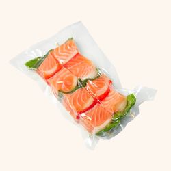 Salmón  Brochetas con Verduras. 2uni de 150 gr c/u