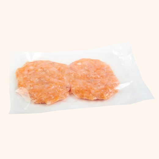 Hamburguesas de salmón con gambas. 2unidades