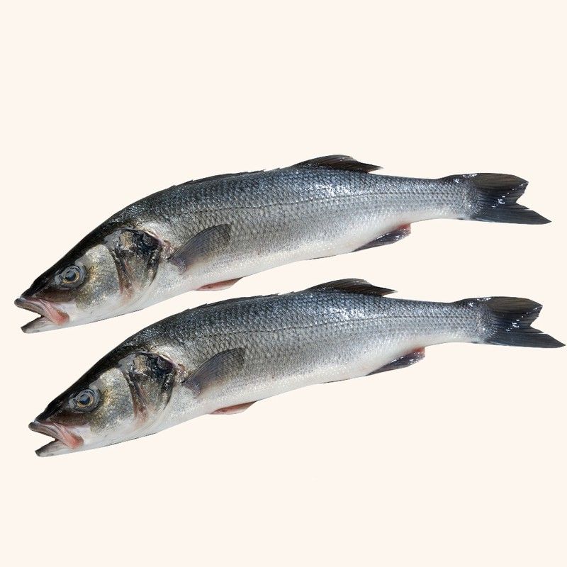 Lubina Nacional Limpia y Entera. 2 Unidades de 500 gr aprox cada  una