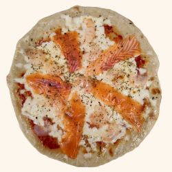 Pizza Artesana Salmón y Gamba