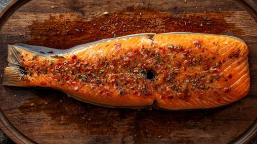 Salmón Ecologico Rage Label. lomo entero 1.5k aprox